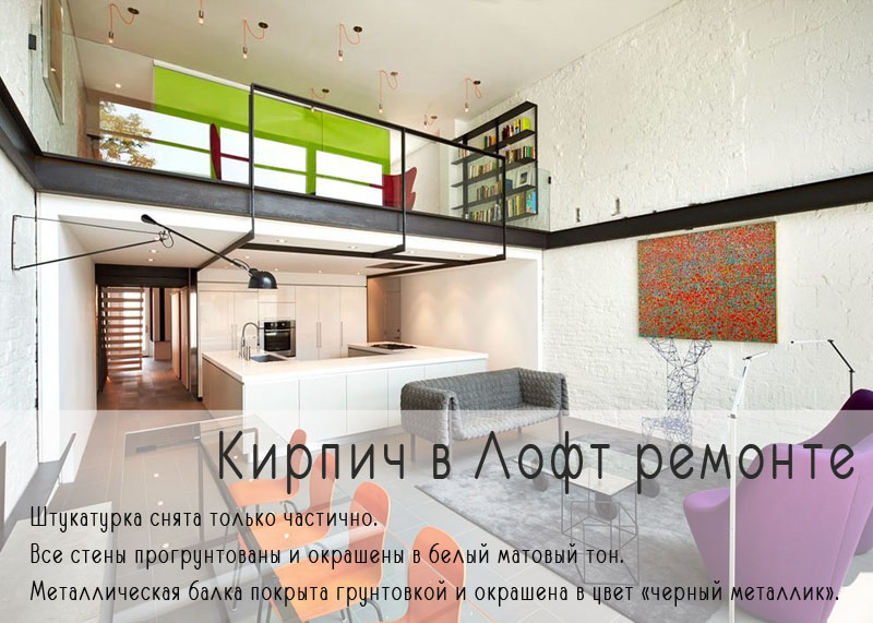 Кирпич в лофт ремонте