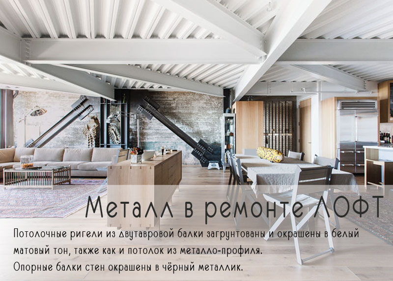 Металл в лофт ремонте