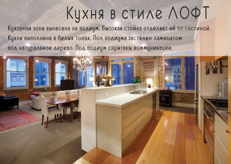 Кухня в стиле лофт