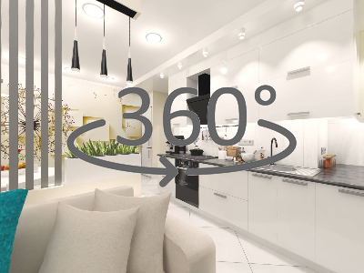 Панорама гостиной 360º