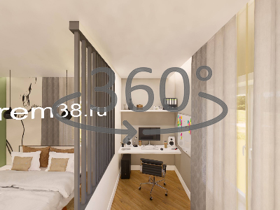 Панорама спальни 360º