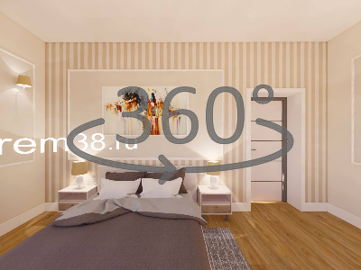Панорама спальни 360º