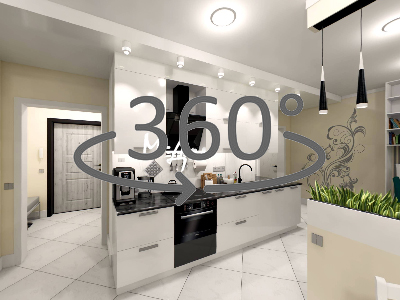 Панорама гостиной 360º