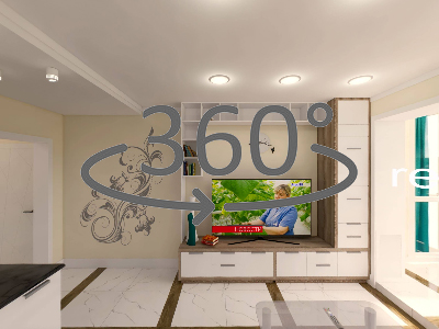 Панорама гостиной 360º