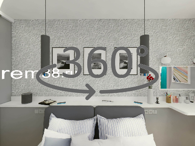 Панорама спальни 360º